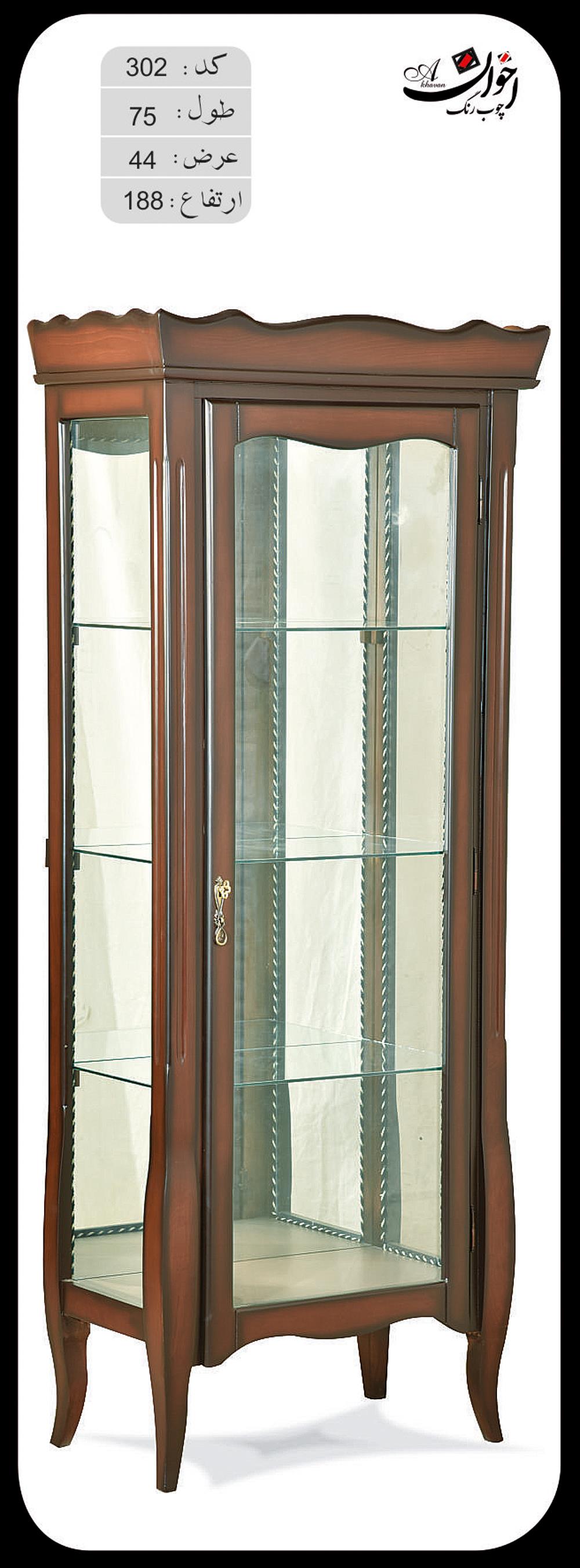  ویترین کد 302 محصول چوب رنگ اخوان