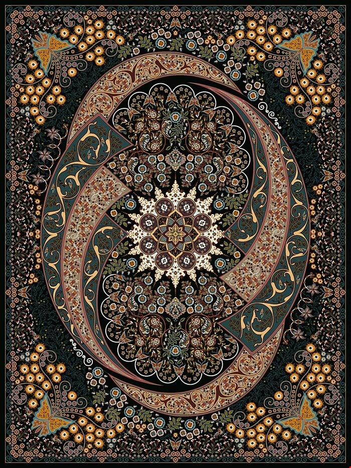 فرش طرح گلستان